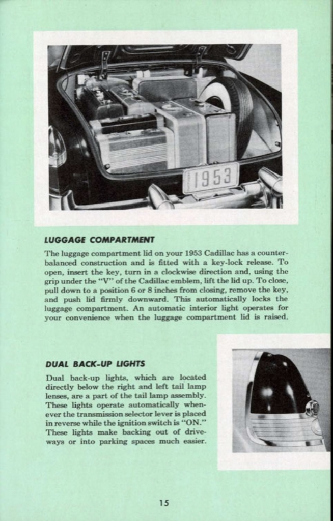 1953 Cadillac Owners Manual Page 47